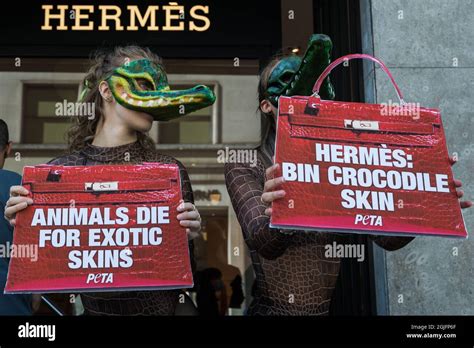 Hermès Store Hit With PETA ‘Crocodile’ Protesters.